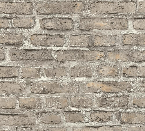 Tapeta s rustikálnym múrom v industriálnom štýle, šedo-hnedá, rolka: 10,05 m x 0,53 m (5,33 m²), TA-309361394