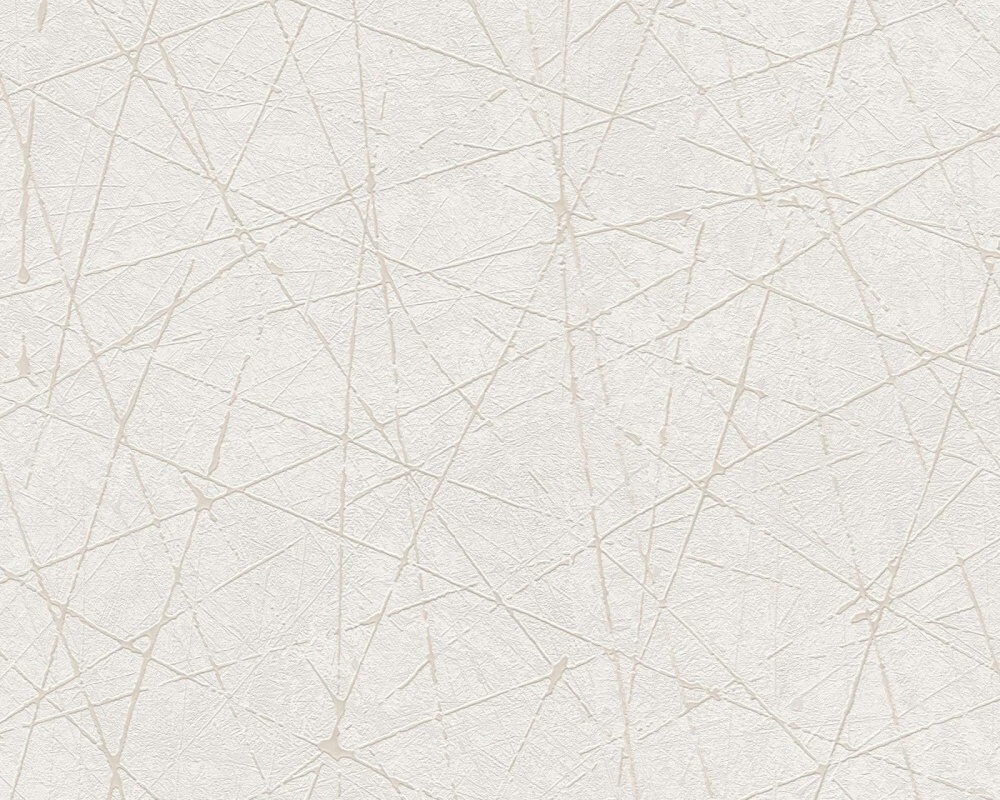 Vliesové tapety 39177-1 Krémové 3D čiary v bielom