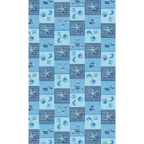 Kúpeľnová predložka - Aquamat, modrobiela šírka 65 cm