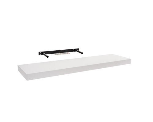 Moderná, samonosná polica, biela v minimalistickom dizajne, dĺžka 79,5 x hĺbka 23,5 cm