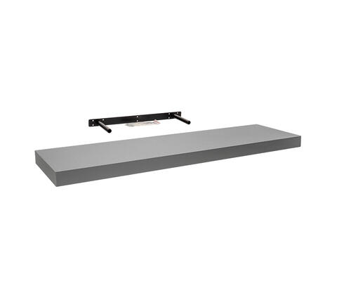 Moderná, samonosná polica, šedá v minimalistickom dizajne, dĺžka 79,5 x hĺbka 23,5 cm