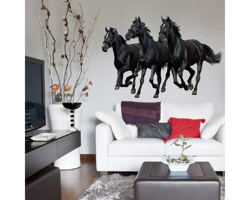 Veľké nálepky pre deti – Tri čierne vrané kone