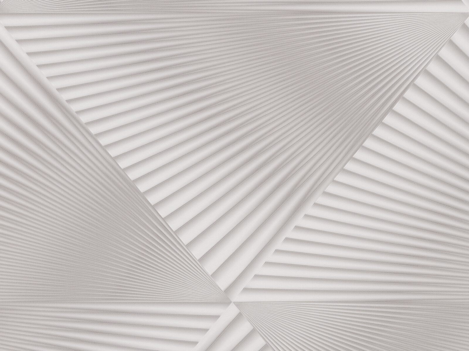 Luxusná tapeta v svetlosivých tónoch s 3D geometrickým vzorom s kovovým efektom, ER-602174