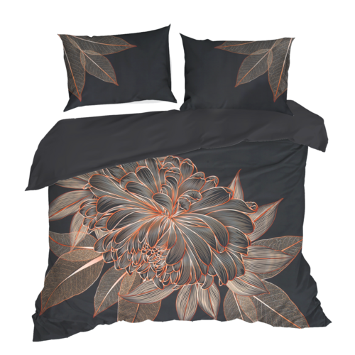 Luxusné obliečky na posteľ z bavlneného mako saténu - Victoria 8, prikrývka + vankúš