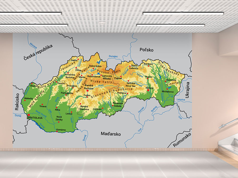 Slovenska Mapa Na Stenu